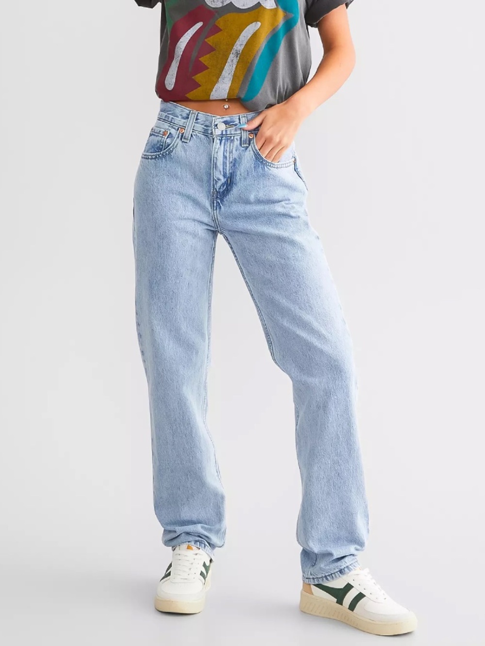 Levi's Low Pro Mid-Rise Straight Jeans 90s Inspired - Light Wash | Size 30